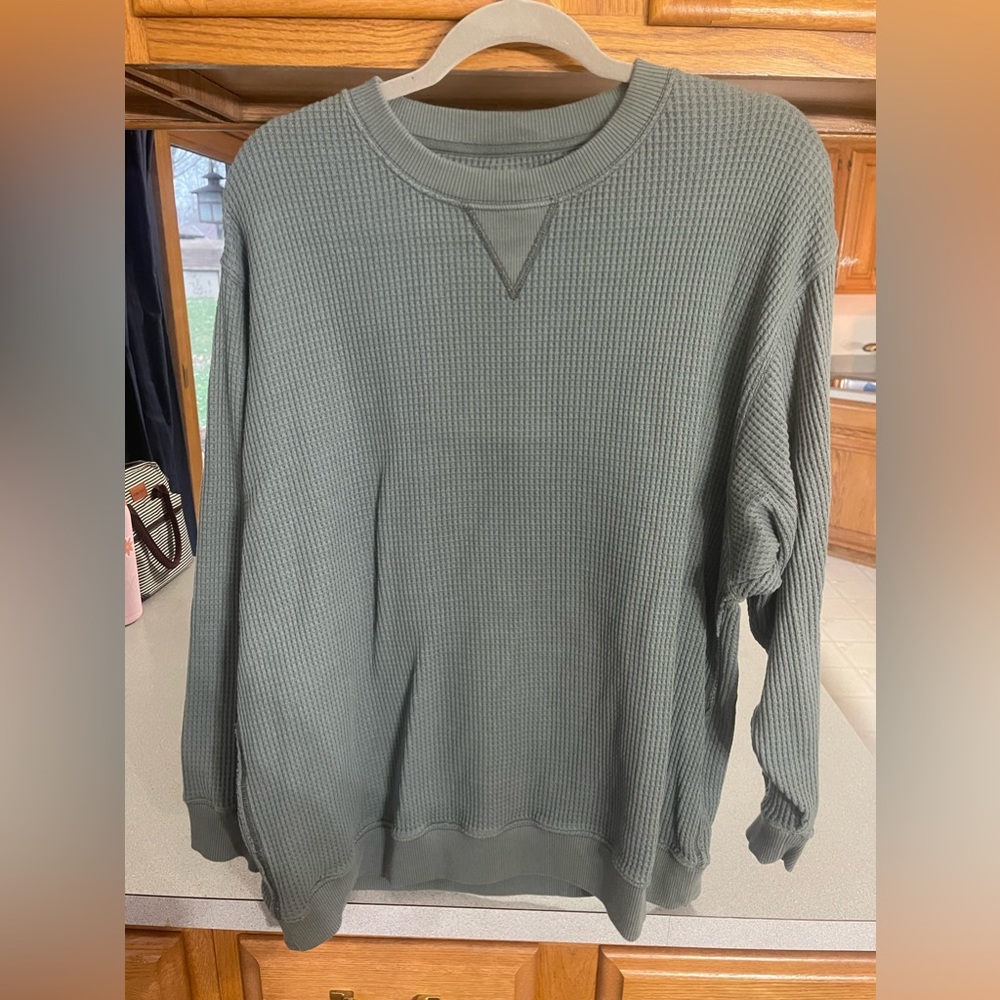 Aerie waffle knit crewneck
